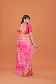 Sundara Leher Crepe Chiffon Saree