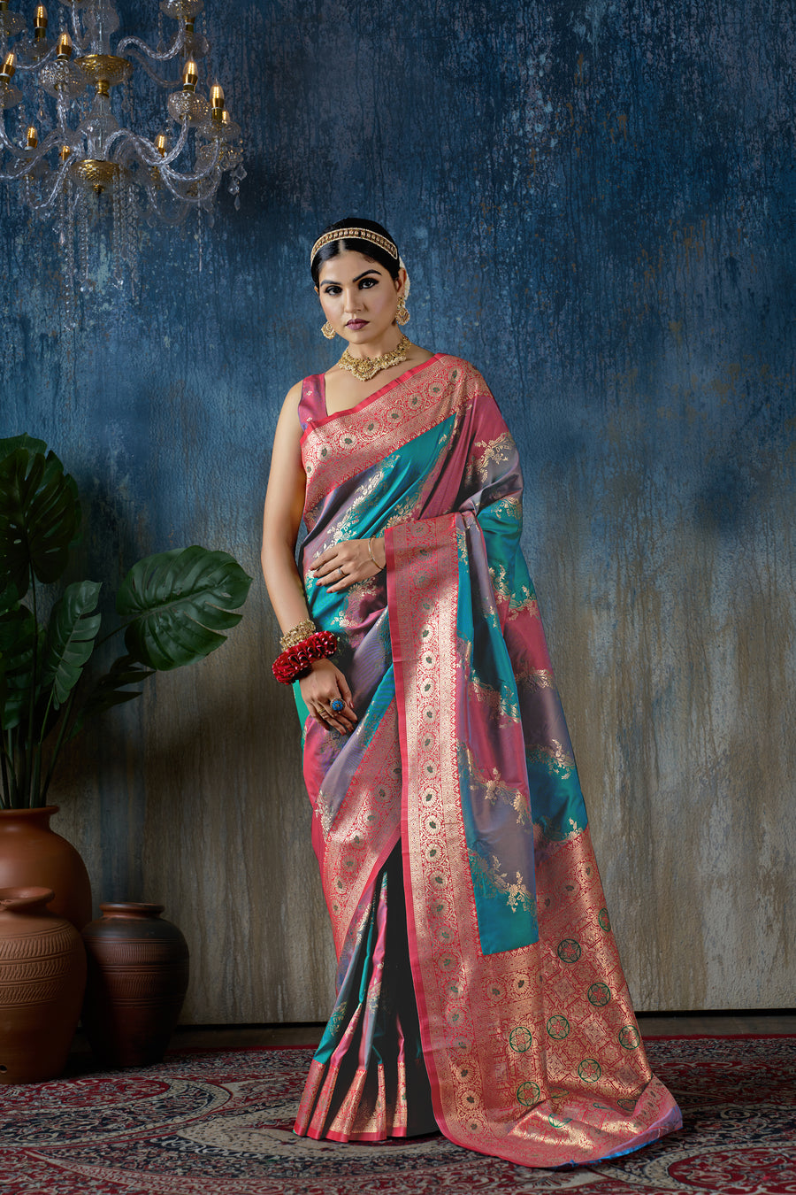 Triveni Splendor Banarsee - Kokal Silk Saree