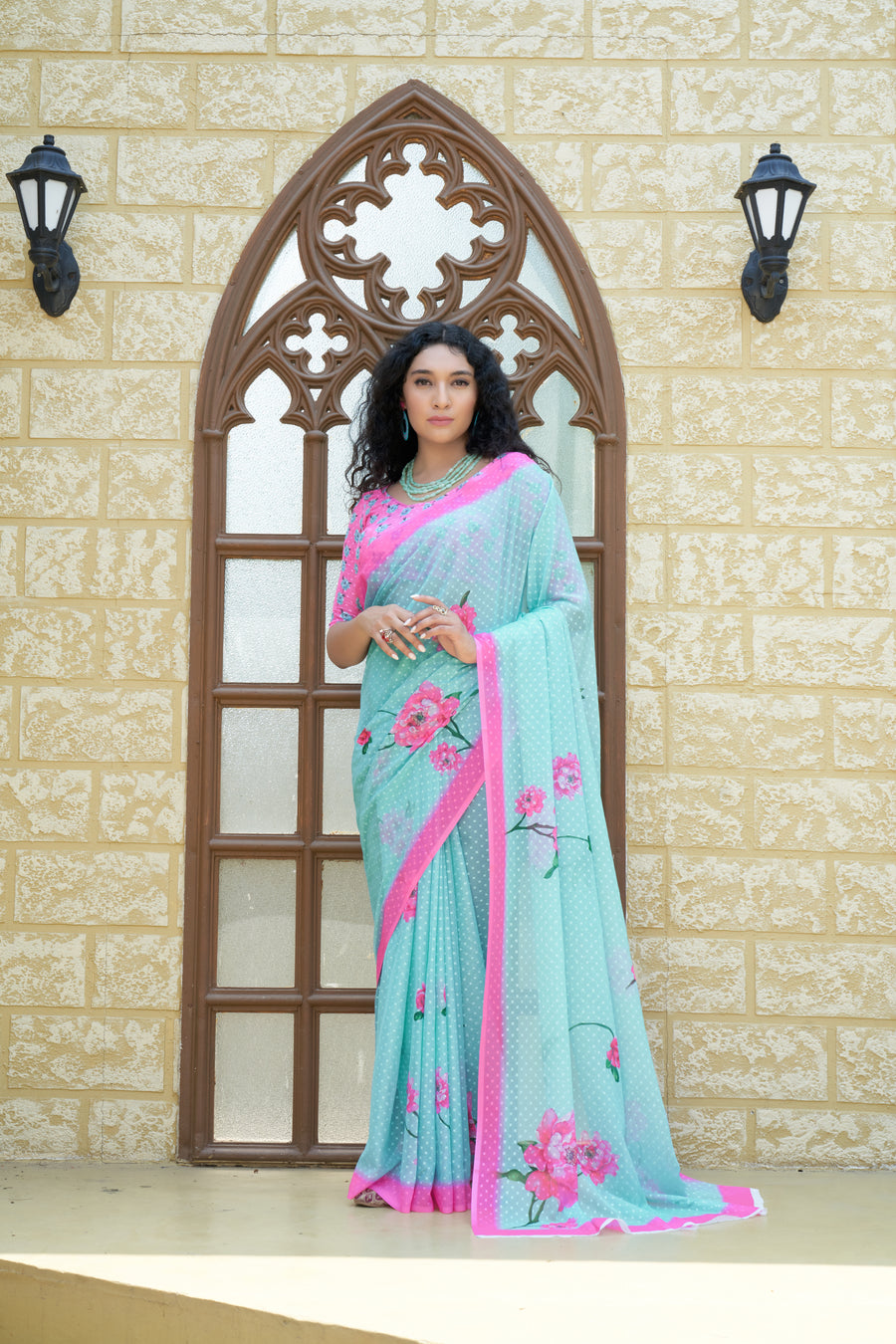 Fresh Water Peony Saree