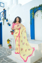 Monsoon Chappa Mirage - Block Print Saree