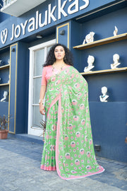 Pastel Petal Delight Saree